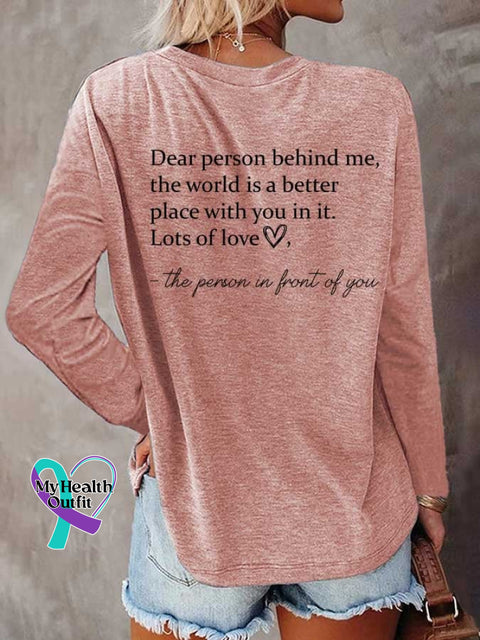 Women’s Be Kind The World Is A Better Place With You In It Print T-Shirt