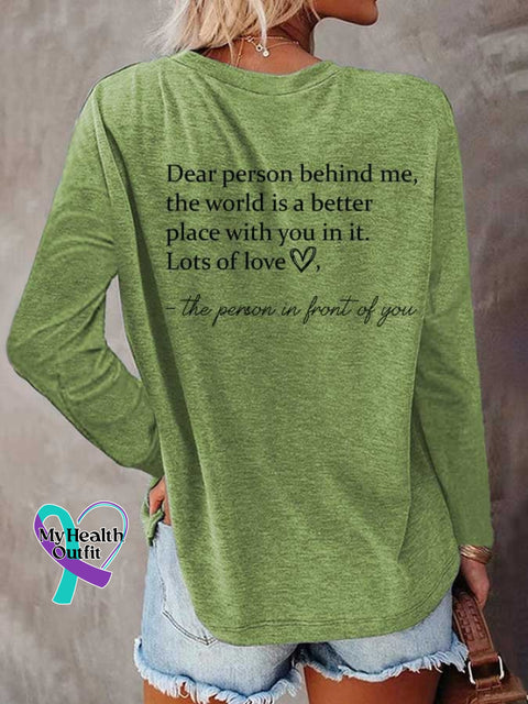 Women’s Be Kind The World Is A Better Place With You In It Print T-Shirt