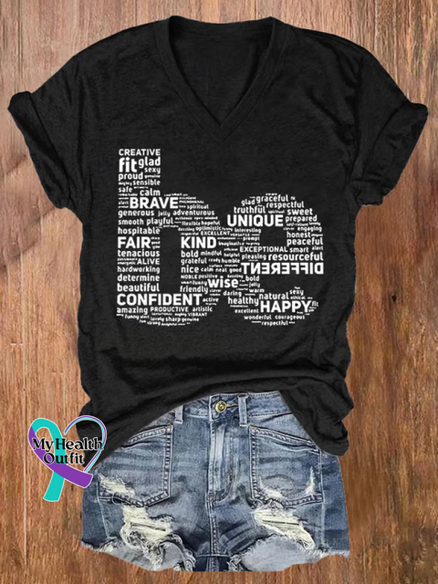 Women’s Be Kind V-neck Casual T-Shirt Black / S