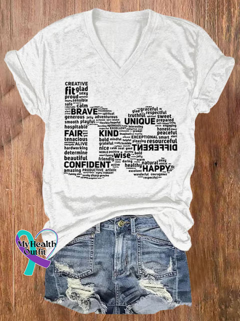 Women’s Be Kind V-neck Casual T-Shirt White / S