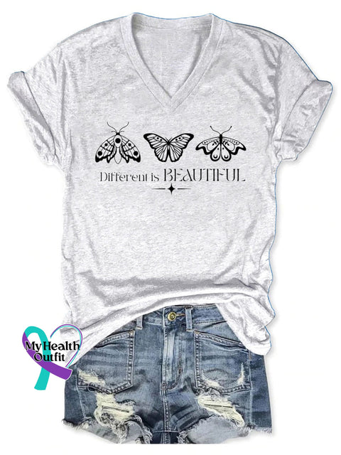 Women’s Beautiful Butterfly Print Casual T-Shirt White / S