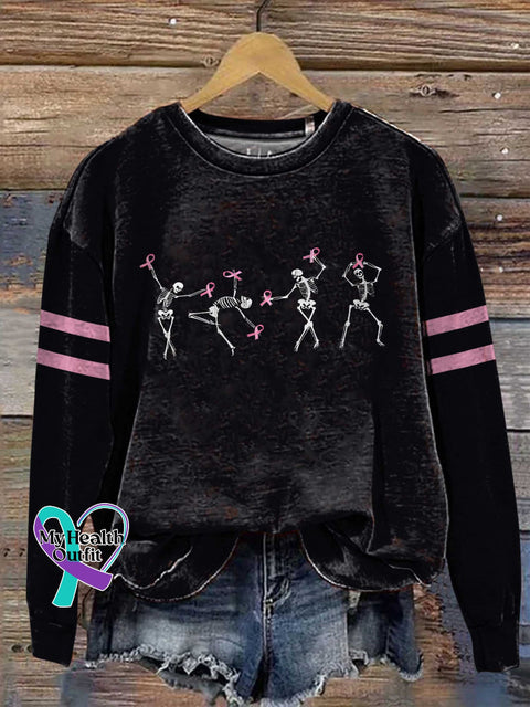Breast Cancer Awareness Casual Cotton Sweatshirt Multicolor / S