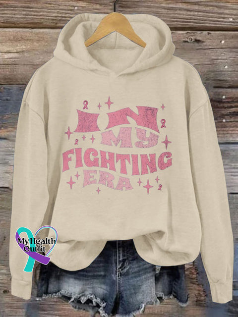 Women’s Breast Cancer Awareness Print Casual Sweatshirt Beige / S