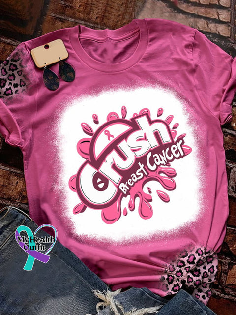 Women’s Breast Cancer Awareness Print Short Sleeve T-Shirt Pink / S