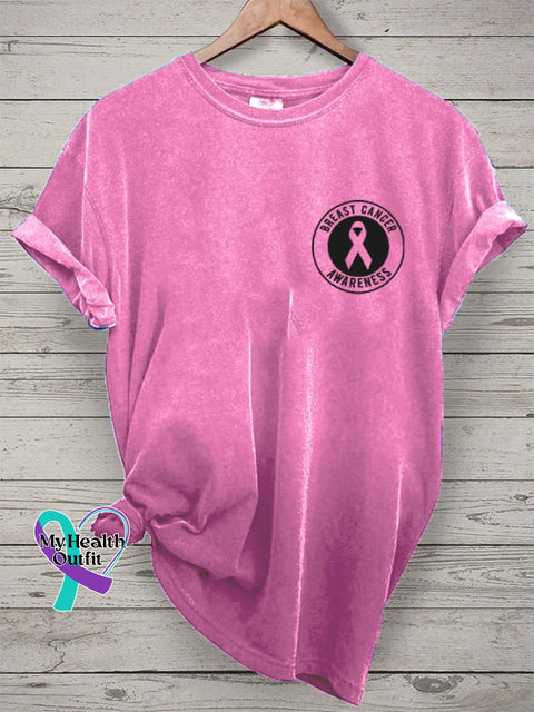 Women’s Breast Cancer Awareness Print T-Shirt Pink / S