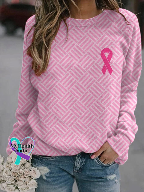 Women’s Breast Cancer Awareness Sweatshirt As Shown / S