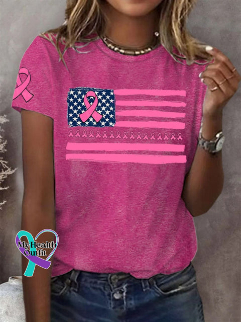 Women’s Breast Cancer Printed T-Shirt Fuchsia / S