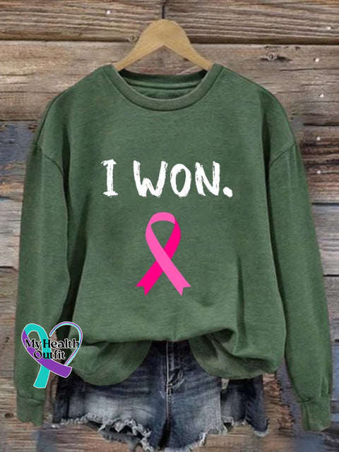 Women’s Breast Cancer Survivor Crew Neck Sweatshirt Green / S