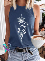 Women’s Breathe Symbol Printed Tank Top Blue / S