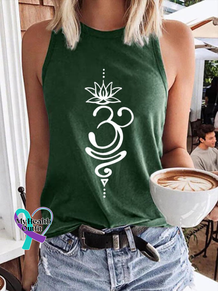 Women’s Breathe Symbol Printed Tank Top Green / S