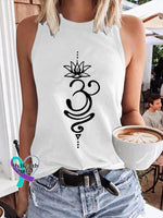 Women’s Breathe Symbol Printed Tank Top White / S