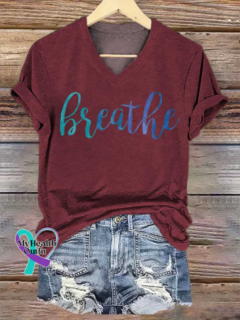 Women’s Breathe V-neck Casual T-Shirt Red / S
