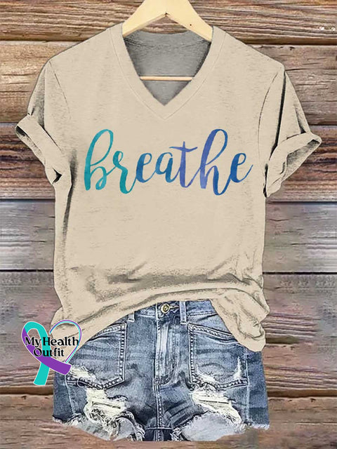 Women’s Breathe V-neck Casual T-Shirt Sand / S