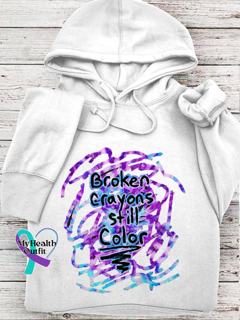 Women’s Broken Crayons Still Color Semicolon Suicidal Prevention Ribbon Suicide Depression Mental