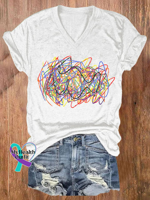 Women’s Broken Crayons Still Color V-Neck T-Shirt White / S