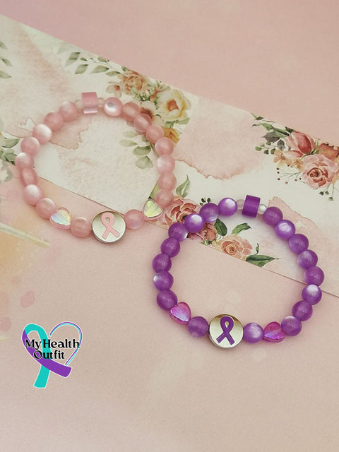Women’s Cancer Awareness Care Ribbon Bracelet