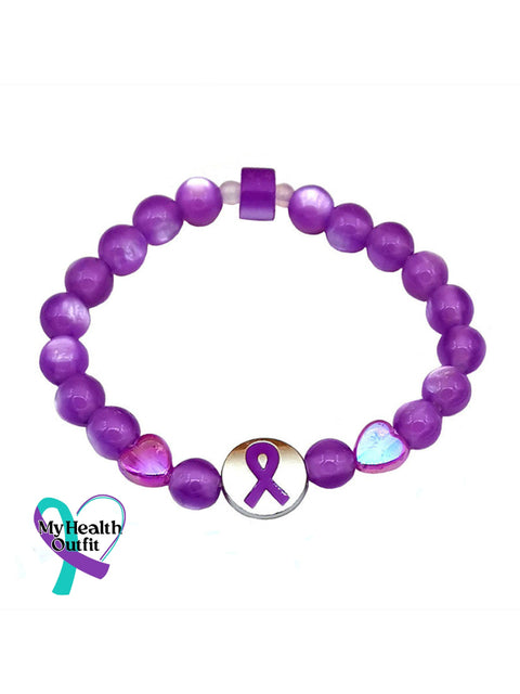 Women’s Cancer Awareness Care Ribbon Bracelet