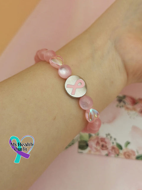 Women’s Cancer Awareness Care Ribbon Bracelet