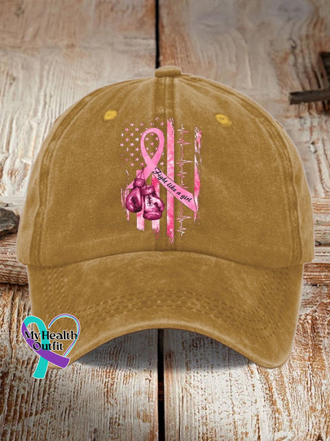 Women’s Casual Breast Cancer Awareness Print Baseball Cap Turmeric / One-Size