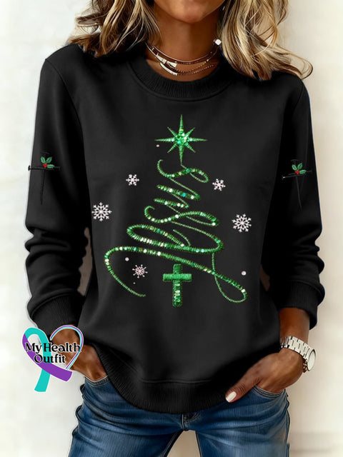 Women’s Casual Christmas Jesus Sweatshirt Black / S