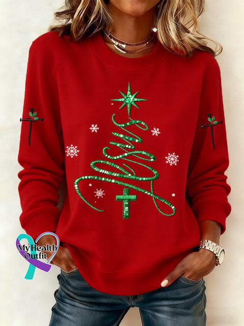 Women’s Casual Christmas Jesus Sweatshirt Red / S