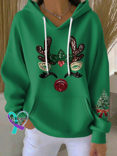 Women’S Casual Christmas Print Sweatshirt Green / S