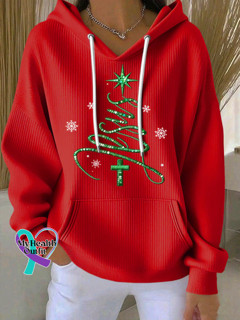 Women’s Casual Faith Christmas Hoodie Red / S