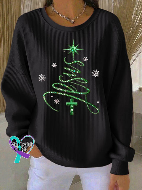 Women’s Casual Faith Christmas Sweatshirt Black / S