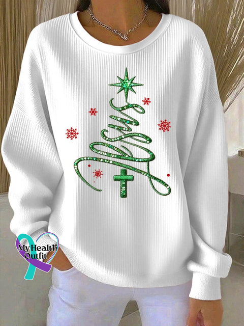 Women’s Casual Faith Christmas Sweatshirt White / S