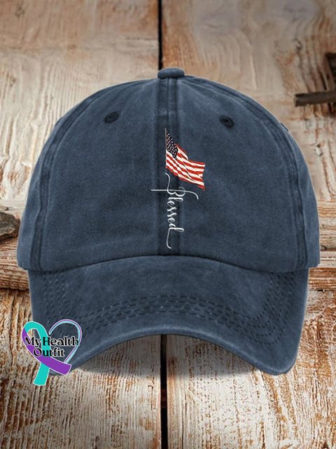 Women’s Casual Faith Print Baseball Cap Navy / One-Size