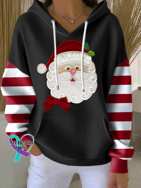 Women’s Casual Santa Claus Christmas Hoodie Black3 / S