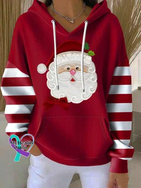 Women’s Casual Santa Claus Christmas Hoodie Red / S
