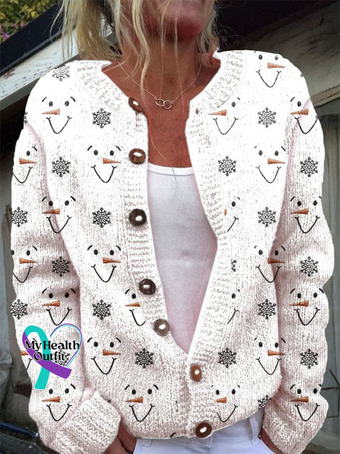 Women’s Chihuahuas Print Sweater Cardigan As shown / S