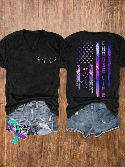 Women’s Choose Life T-Shirt Black / S