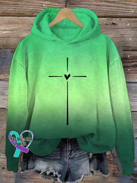 Women’s Christian Cross Printed Hoodie Picture 3 / S