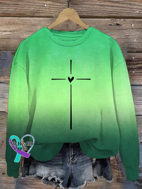 Women’s Christian Cross Printed Sweatshirt Picture 2 / S