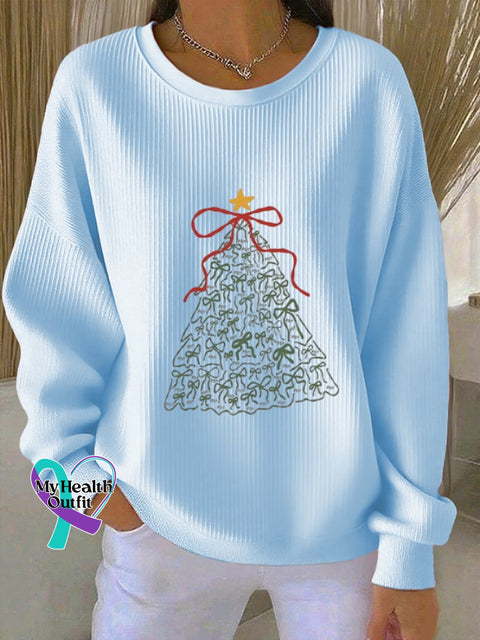 Women’s Christmas FDT Printed Sweatshirt Sky Blue / S