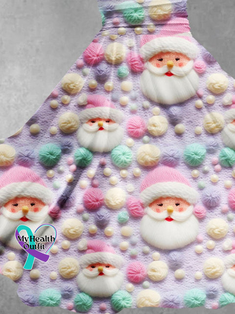 Women’s Christmas Gift Santa Claus Print Design Maxi Dress