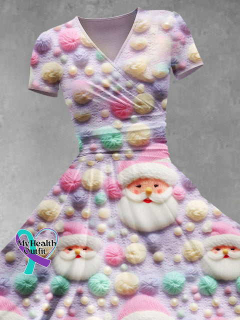 Women’s Christmas Gift Santa Claus Print Design Maxi Dress