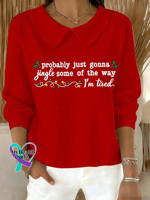 Women’s Christmas Knitted Tops Red / S