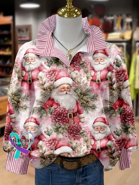 Women’s Christmas Print Casual Long Sleeve Comfortable Top Multicolor / S