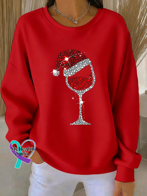 Women’s Christmas Print Casual Sweatshirt Red / S