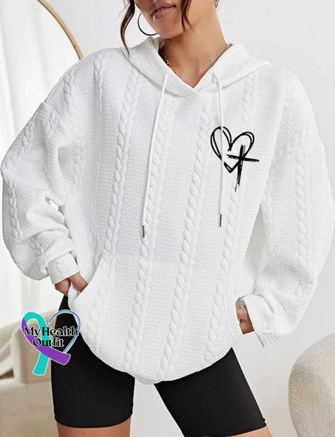 Women’s Cross Jesus Has My Back Art Print Casual Sweatshirt