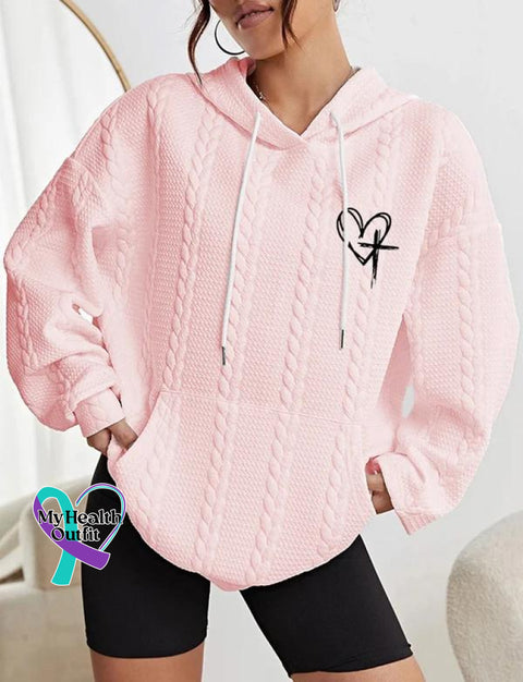 Women’s Cross Jesus Has My Back Art Print Casual Sweatshirt