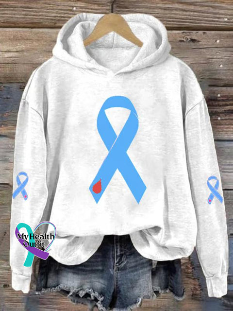 Women’s Diabetes Awareness Print Casual Sweatshirt White / S