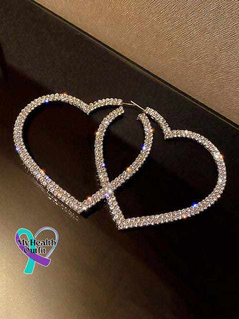 Women’s Diamond Heart Earrings