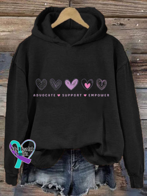 Women’s Eduocate Support Empower Printed Sweatshirt Black / S