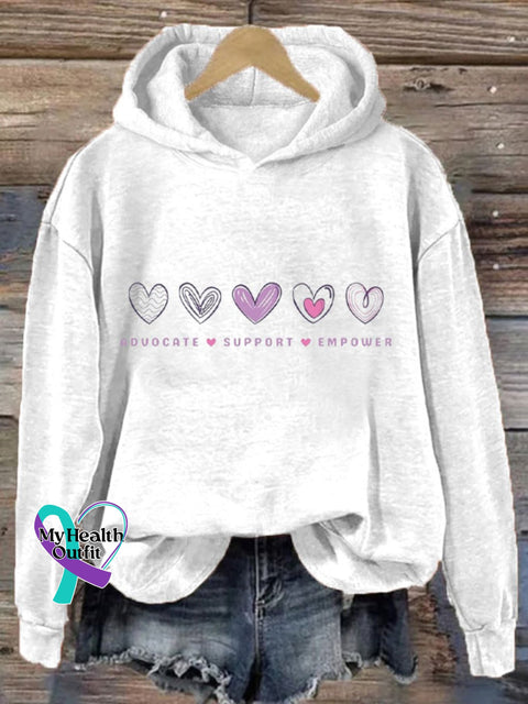 Women’s Eduocate Support Empower Printed Sweatshirt White / S