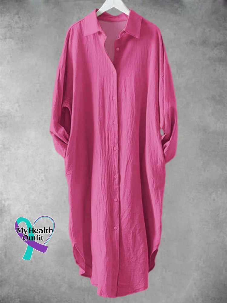 Women’s Eight Colors Available Art Print Long Pocket Skirt Barbie Pink / S