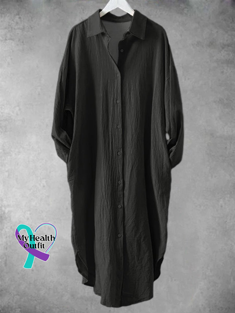 Women’s Eight Colors Available Art Print Long Pocket Skirt Black / S